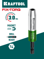 KRAFTOOL FIX-TORQ 3.0 Нм динамометрический адаптер для бит (64035-3.0)