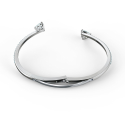 ATTRACT SOUL:BANGLE HEART CZWH/CRY/RHS M 5518814