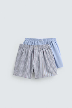 ZARA КОМБИНИРОВАННЫЙ НАБОР ИЗ ДВУХ ТРУСОВ-БОКСЕРОВ, РАЗНОЦВЕТНЫЙ