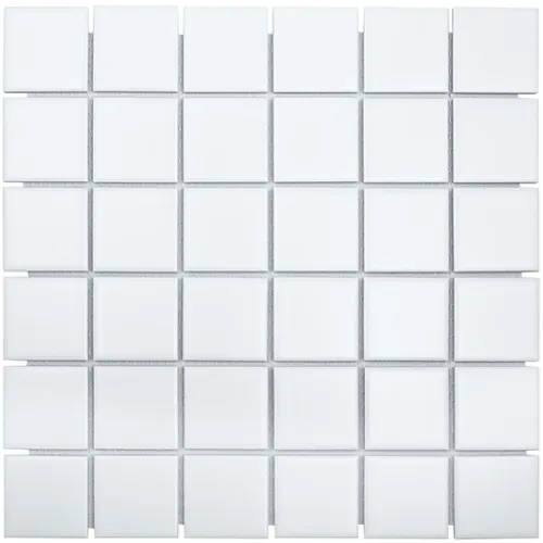 Керамическая мозаика 48x48 White матовая