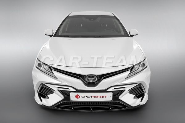 Накладка на передний бампер Toyota Camry XV70 "ЮролТюнинг" Harius окрашенная в цвет