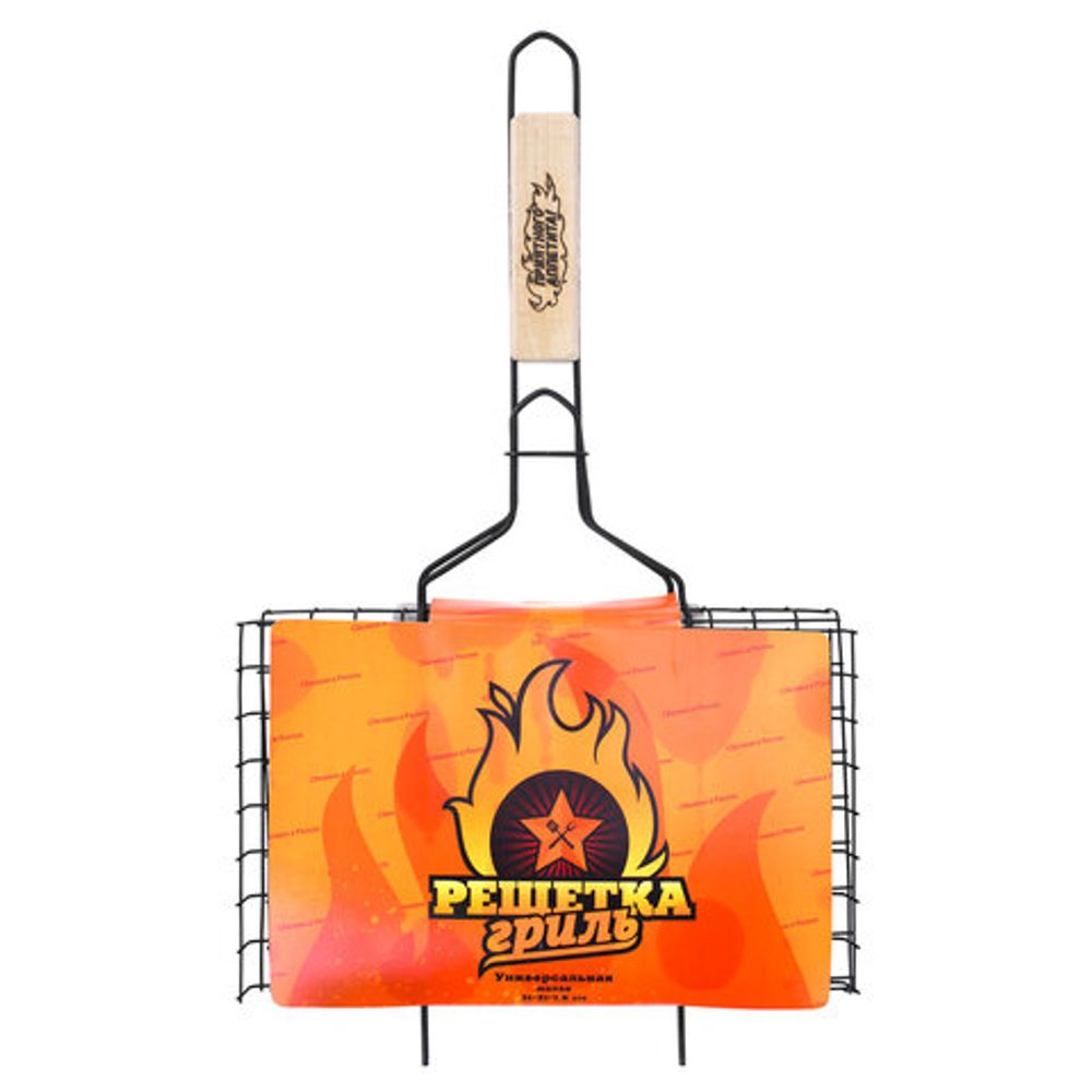 Решетка-гриль универсальная, размер 310х210 мм, глубина 18 мм, оксидированное покрытие, 101402, 701741