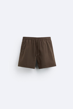 ZARA ПЛАВКИ КОРОТКИЕ, КОРИЧНЕВЫЙ