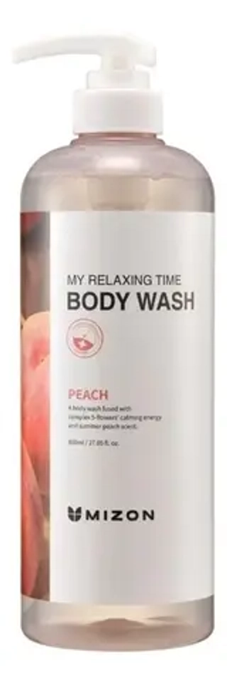 MIZON Гель для душа с экстрактом персика - Y RELAXING TIME BODY WASH [PEACH] ,800мл