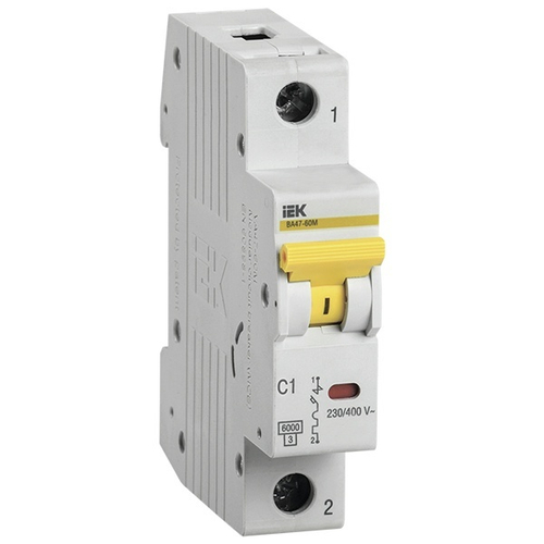 Автоматический выключатель ВА 47-60M 1Р 6А 6кА характеристика С ИЭК (автомат электрический) MVA31-1-006-C