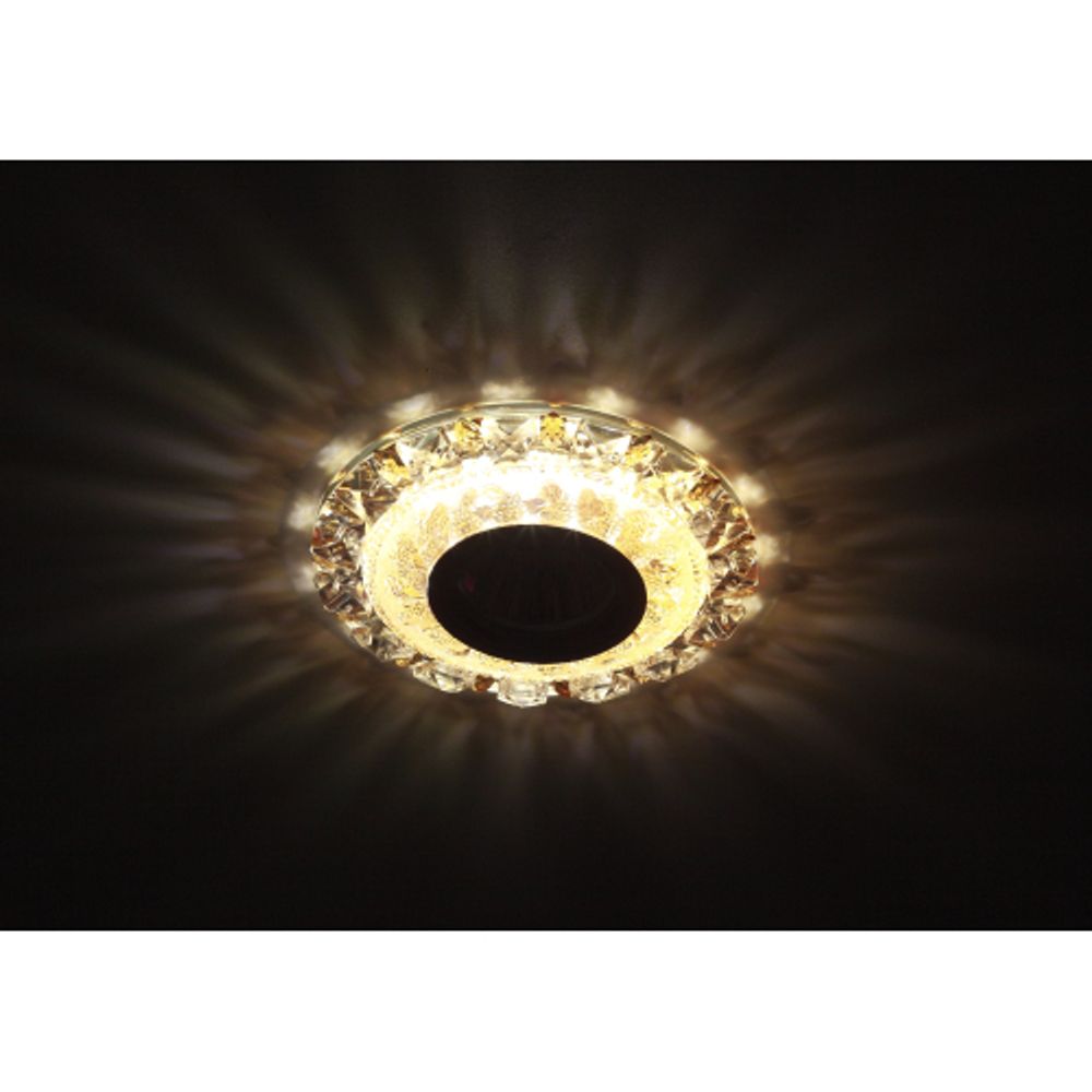 DK LD17 SL PK/WH Светильник ЭРА декор cо светодиодной подсветкой MR16, прозрачный розовый | Встраиваемые LED светильники