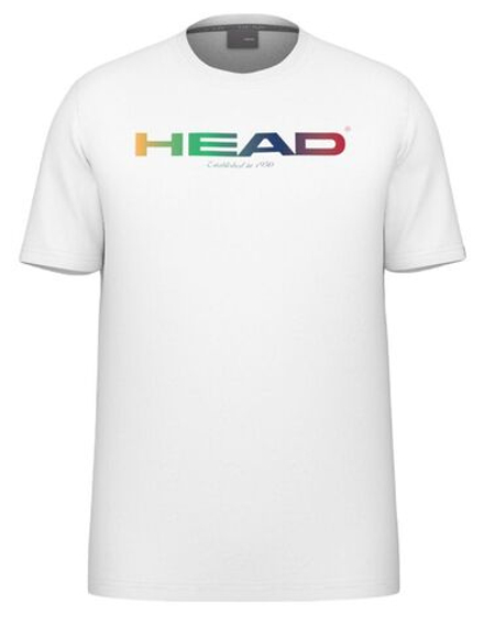 Футболка для девочки Head Junior Off Court Rainbow T-Shirt - white
