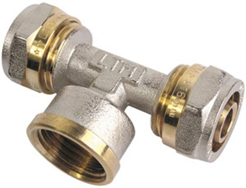 Тройник 2 цанги/гайка T20*1/2F*20