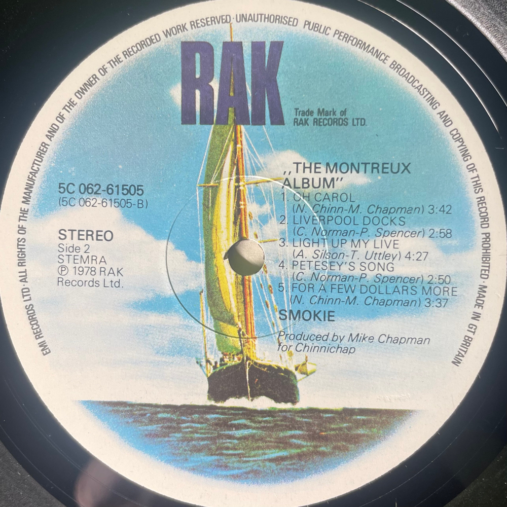 Smokie ‎– The Montreux Album (Англия 1978г.)