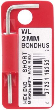 Шестигранный хромированный ключ BONDHUS 2.0 мм, 49х16 мм 16252