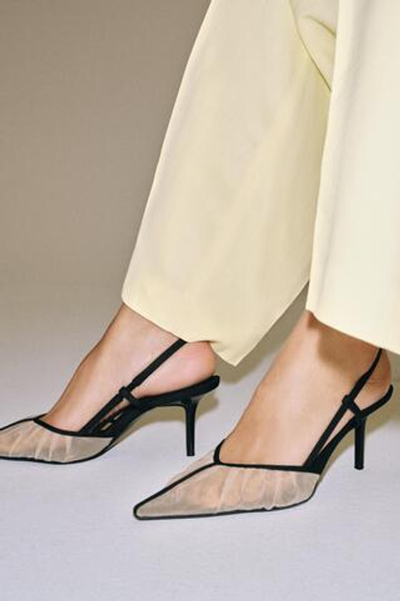 ZARA ТУФЛИ ИЗ СЕТЧАТОЙ ТКАНИ, РАЗНОЦВЕТНЫЙ