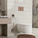 Система инсталляции для унитаза WasserKraft Dinkel 58TLT.010.ME.RG04 с кнопкой розовое золото