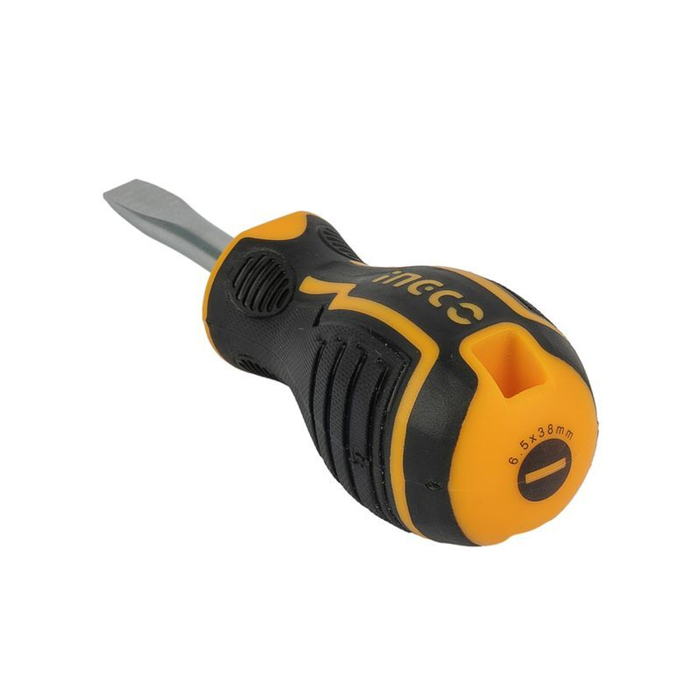 Отвертка шлицевая 38 мм SL6,5 Cr-V мм INGCO INDUSTRIAL HS282038