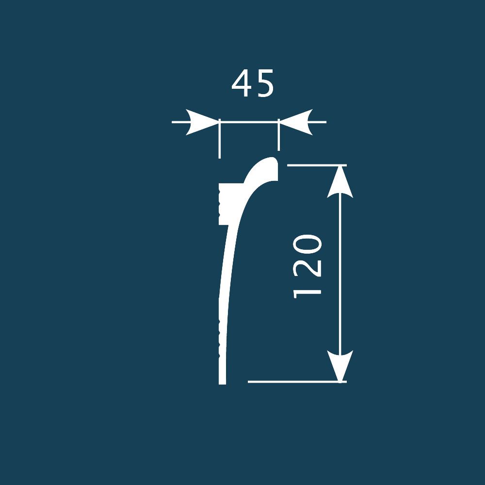 Карниз Ecopolymer, 120x45 мм