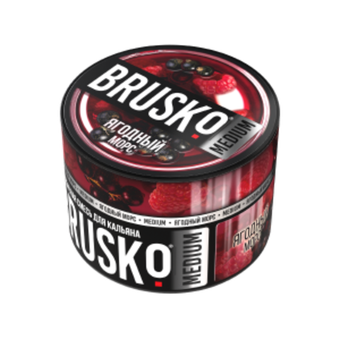 Бестабачная смесь для кальяна BRUSKO 50г MEDIUM - Ягодный морс