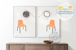 Набор из двух арт-постеров "Психотерапия"