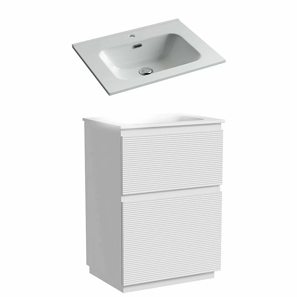 Тумба с раковиной Sancos FOLK Floor FL60FW/CN7001 60 Bianco