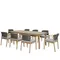 Комплект Freeport из массива акации, стол 230х100 см, 8 стульев