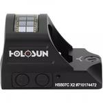 Коллиматорный прицел HOLOSUN HS507C X2, компактный (открытый, 2 МОА, 3 метки зеленая, без кронштейна)