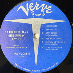 Виниловая пластинка Gene Krupa Featuring Anita O'Day - Roy Eldridge ‎– Drummer Man Gene Krupa In HIghest-FI LP