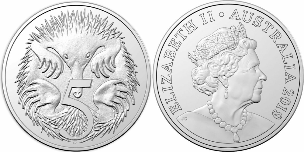 Австралия 5 центов, 2019-2023 UNC