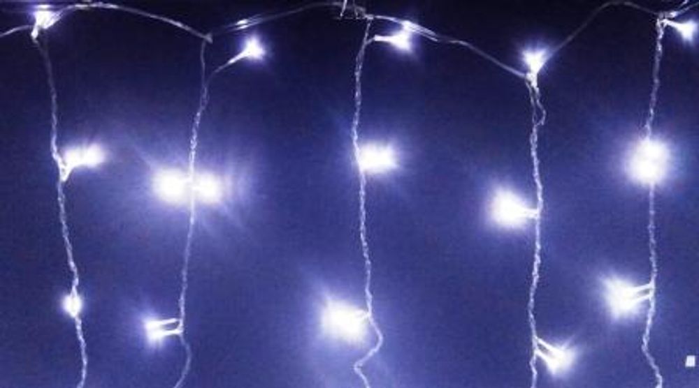 Штора 2*0,6м 100LED, бел