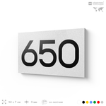 Номер на дверь 650, табличка на дверь для офиса, квартиры, кабинета, аудитории, склада, белая 120х70 мм, Айдентика Технолоджи