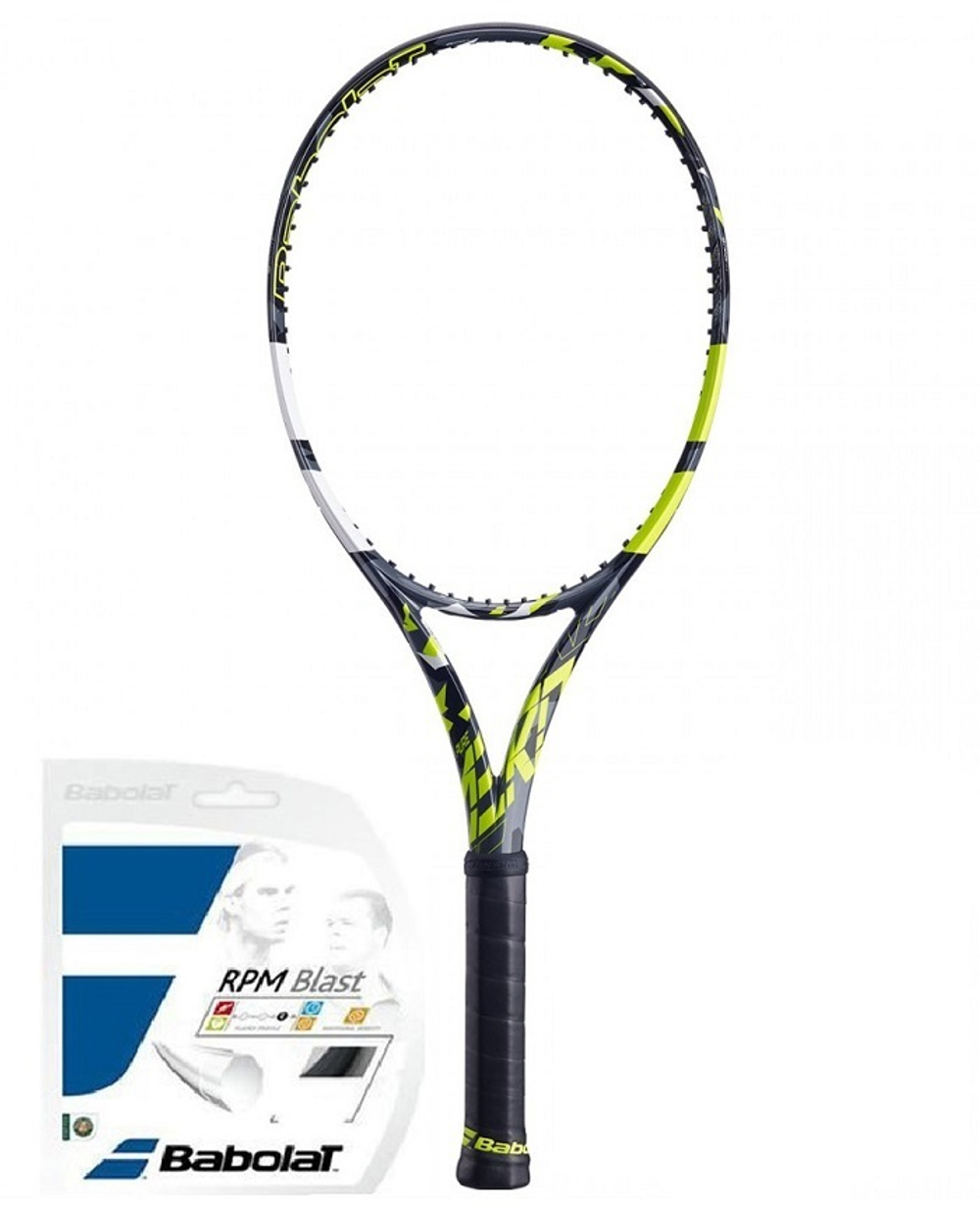 Теннисная ракетка Babolat Pure Aero - grey/yellow/white