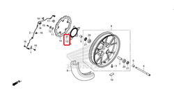 45226-K94-T00. WASHER, FR. DISK. HONDA