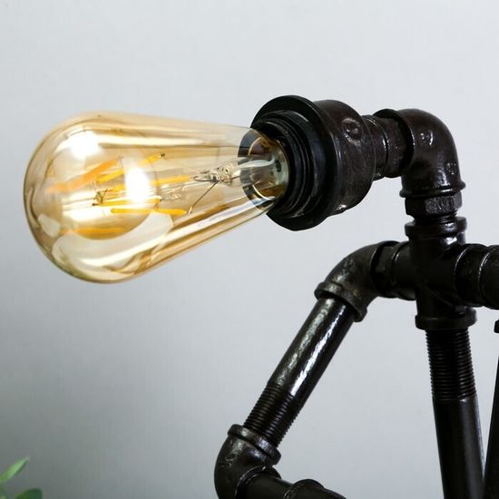 Креативная настольная лампа , Титан 1х60Вт Е27 коричневый 19х28х38 см