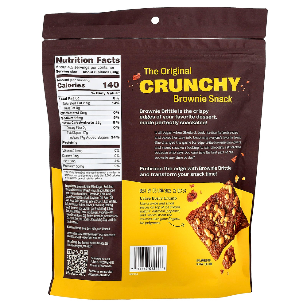 Sheila G's, Brownie Brittle®, хрустящая ириска, 142 г (5 унций)