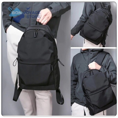 Рюкзак однотонный черный 02148