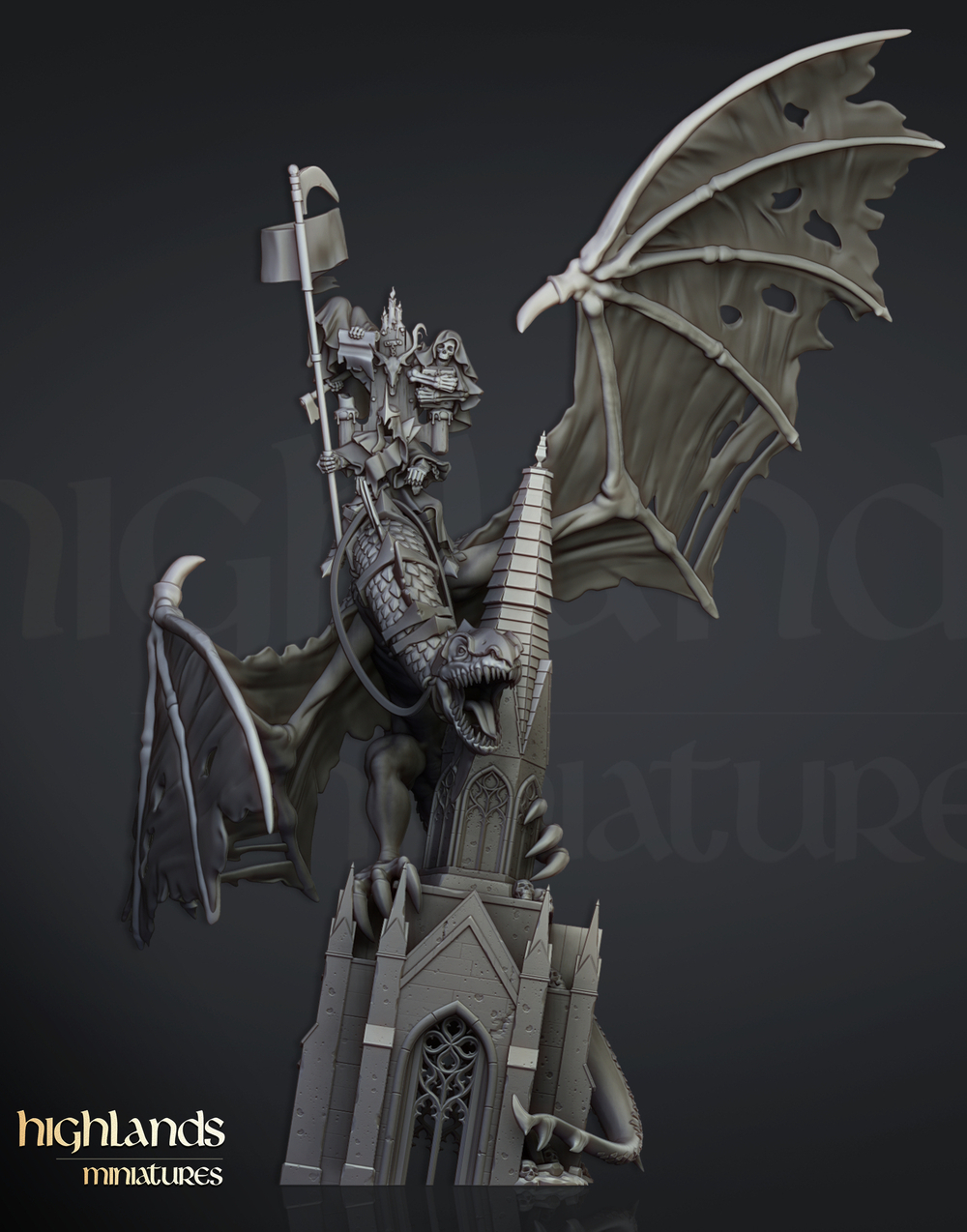 Ezekiel, Lord Necromancer on Flying Monster