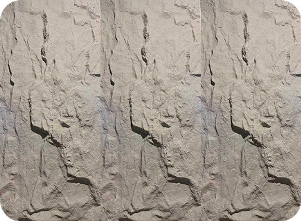 ААА, Полиуретановая панель-пано под скалу, Цемент Серый / PU Stone Panel Cement Grey ААА (пано) 3000х1200х100 мм