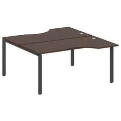 Metal System Рабочая станция криволинейная на П-образном м/к БП.РАС-СА-2.1 Венге Цаво/Металл Антраци