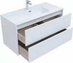 Тумба с раковиной Aquanet Lino 287542 80 (Flat) белый глянец