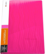 Папка с бок. зажимом 0,60мм. с карманом, красная "Волна" (Lamark)