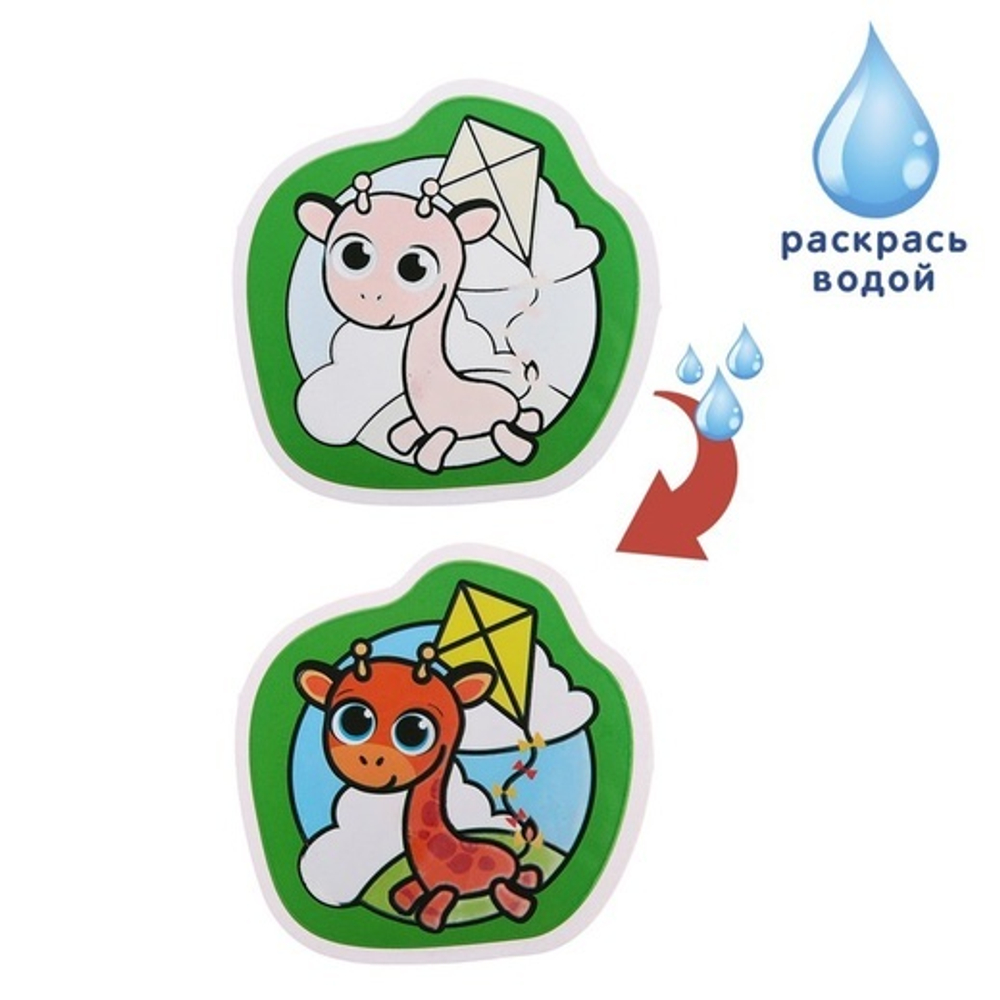 3557070 Наклейка для игры в ванной «Жирафик»