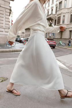 ZARA ЮБКА-ПАРЕО МИДИ С ПРЯЖКОЙ, БЕЛЫЙ