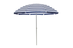 Зонт  2,0м бело-синяя полоска (уп.12шт.) 2 части арт.WRU051/2 "Garden story"