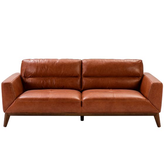 Кожаный коричневый диван KF1016-3P | Angel Cerda | Испания