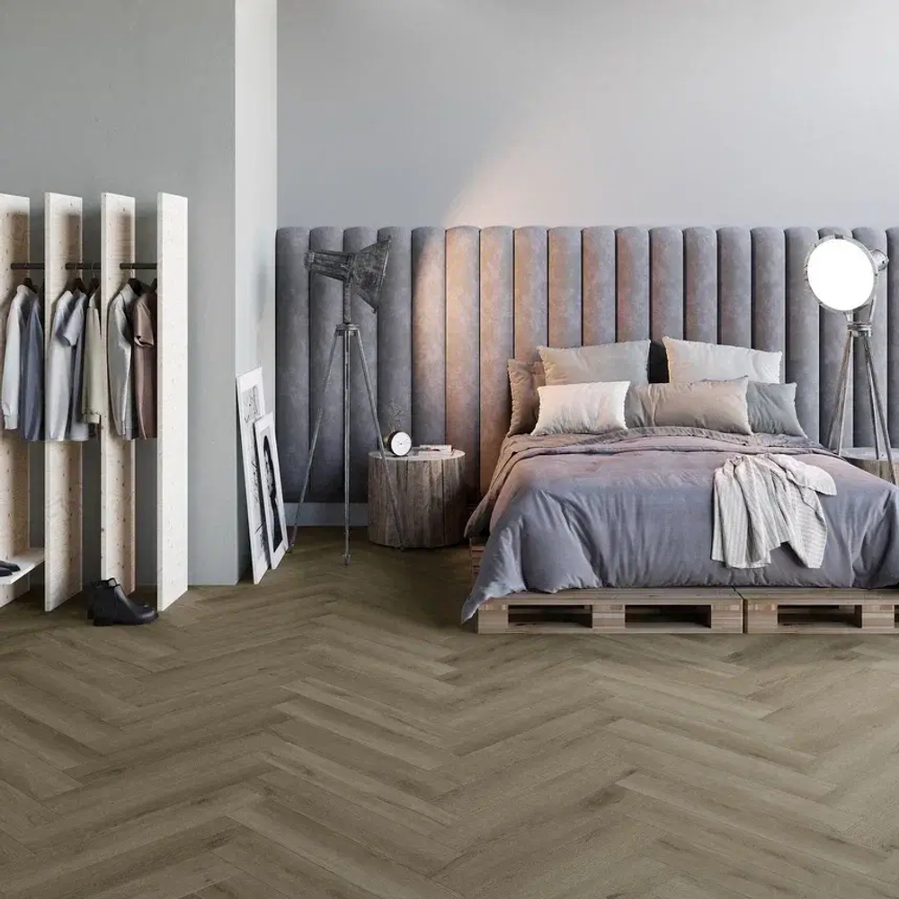 SPC Ламинат Invictus Maximus Herringbone River Oak Beaver