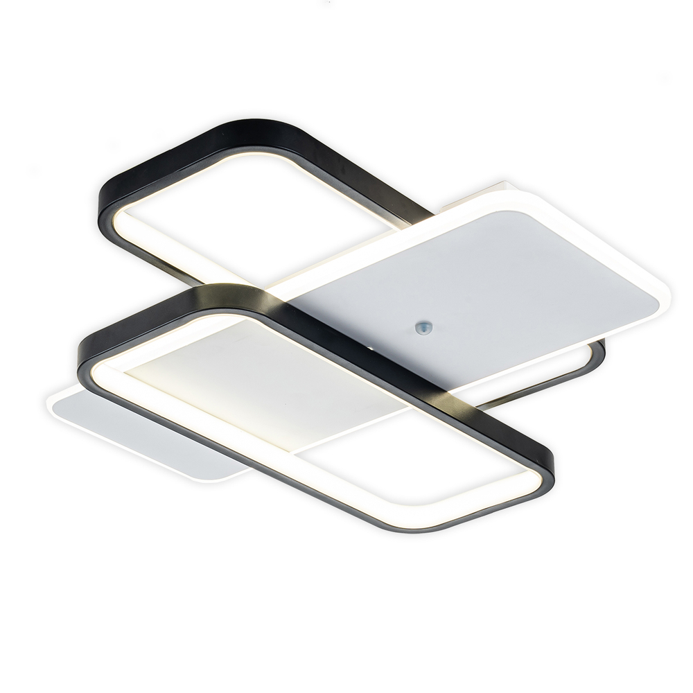 Светодиодный светильник 85Вт, 7259Лм, 3000-6000К, Ra>80, плавная регулировка мощности, изменение цветовой температуры, ночник, металл/акрил, белый/черный