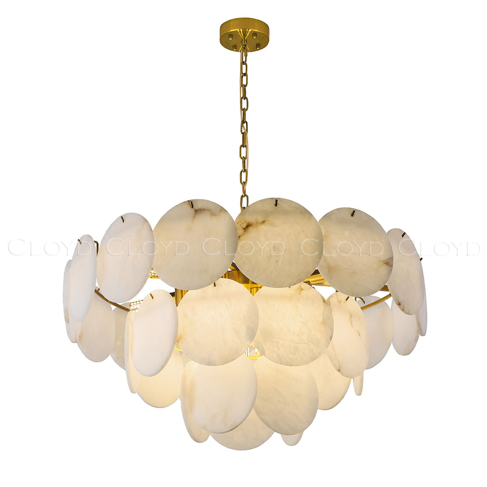 Люстра Cloyd BOSFOR-C C16 / выс. 42 см - алебастр - латунь (арт.12355)