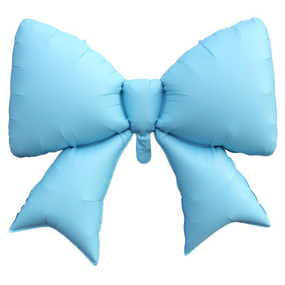 К ФИГУРА Бант голубой сатин