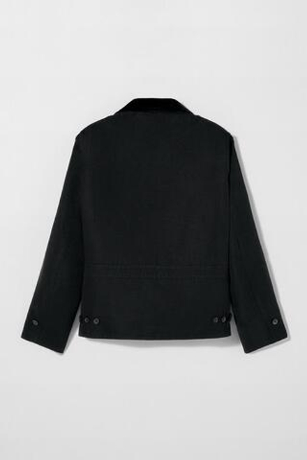 ZARA X BOBBY GILLESPIE КУРТКА ИЗ СМЕСОВОГО ХЛОПКА, ЧЕРНЫЙ