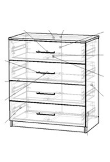 Комод ЛОГИ /700*890*430/ анкор светлый / вулканический серый