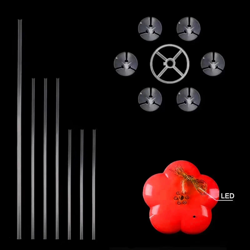 Подставка для шаров светящаяся «Радуга» (основа, 7 палочек с держателями) 67*35*55 см, прозрачный