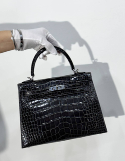Сумка Hermes из кожи крокодила 25 см