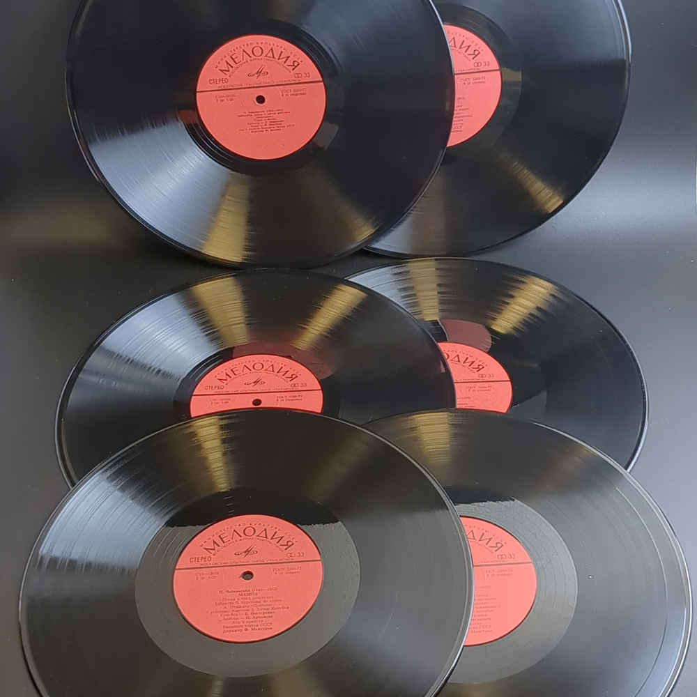 6 LP Box - П. Чайковский - Иоланта. Мазепа. Полное собрание сочинений. 6 Виниловых пластинок 12 дюймов. Мелодия СССР.